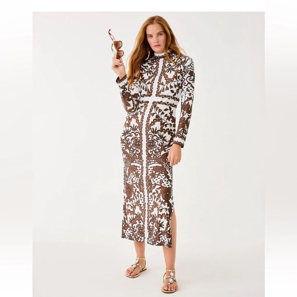 NWT Lilly Pulitzer upf 50+ quinn long sleeve maxi dress - Picture 1 of 2